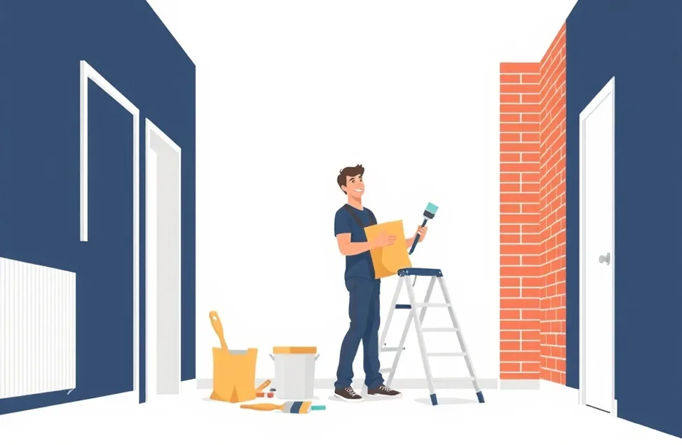 Intérieur rénové après travaux de peinture à Viry-Châtillon